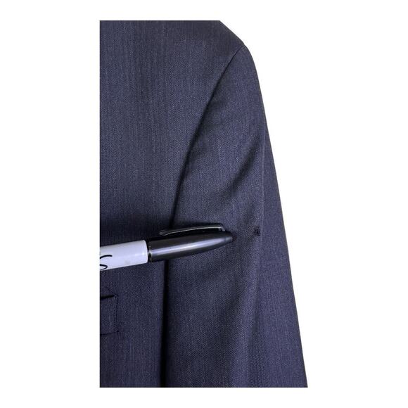 Lauren Ralph Blazer Men Size 46R Blue Classic Fit 100% Wool Coat READ - Picture 7 of 16